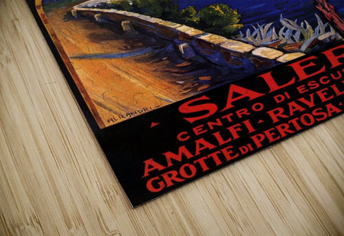 Salerno Amalfi Ravello Paestum Italian Vintage Poster VINTAGE POSTER puzzle