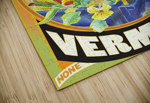 Faux Vintage Fresh from Vermont Travel Poster VINTAGE POSTER puzzle