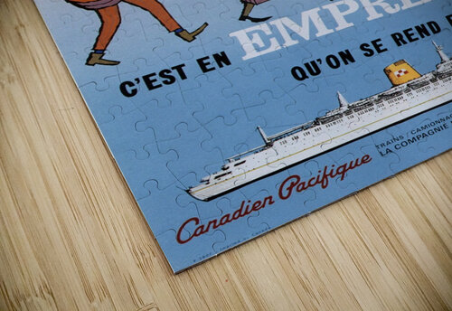 Canadian Pacific Empress via Europe Vintage Advertising Poster VINTAGE POSTER puzzle