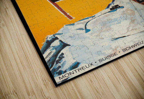 Swiss Ski Travel Poster VINTAGE POSTER puzzle