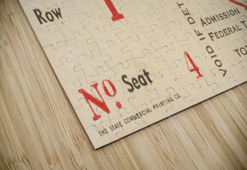 1950 Clemson Tigers vs. South Carolina Gamecocks Row One Brand puzzle