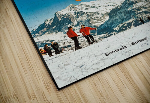 Grindelwald Travel Poster, Switzerland VINTAGE POSTER puzzle