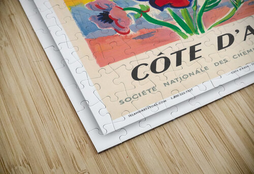 French Riviera Vintage Railway Travel VINTAGE POSTER puzzle