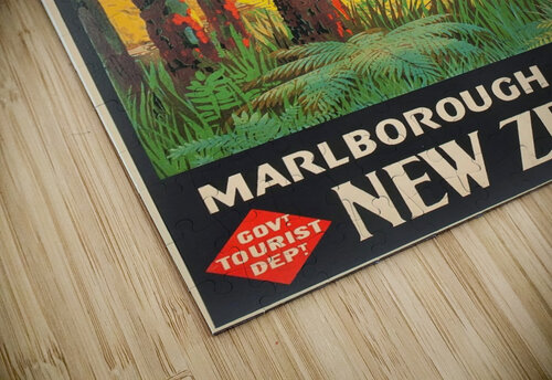 New Zealand Marlborough Sounds vintage poster VINTAGE POSTER puzzle