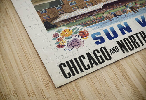Sun Valley sports through Chicago and North Western Line VINTAGE POSTER puzzle