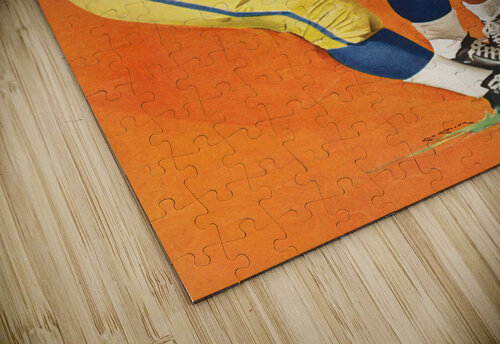 1958 Vintage Football Tackle Art  Row One Brand puzzle
