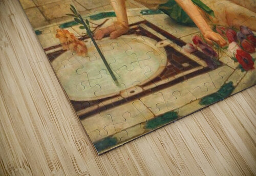 British Harem girl at a fountain Delapoer Downing puzzle