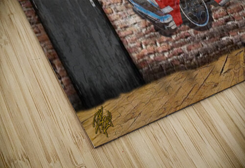 A Brick brown stone garage Rikki Rocx Designs puzzle