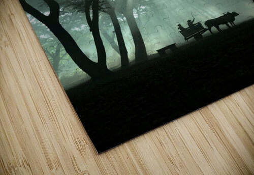oxcart silhouette 1x puzzle