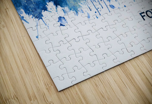 Fort Worth Texas Skyline Blue Towseef Dar puzzle