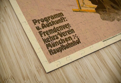 Winter in Bayern travel poster VINTAGE POSTER puzzle