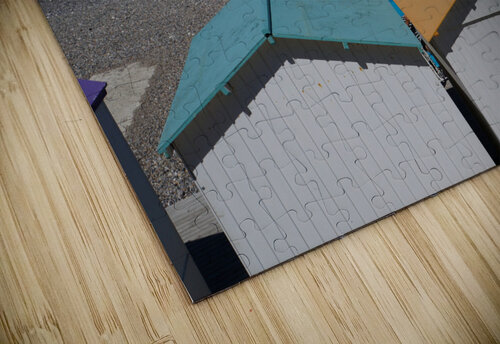 Beach cabins in Normandy Cedric Doz puzzle