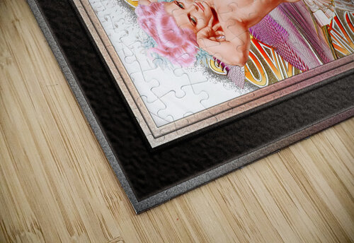 Emerald Eye Beauty by Alberto Vargas Remastered Xzendor7 Vintage Illustration Art Reproductions xzendor7 puzzle