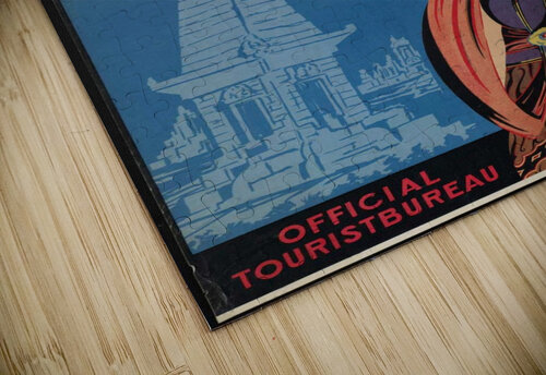 Visit Java travel poster VINTAGE POSTER puzzle