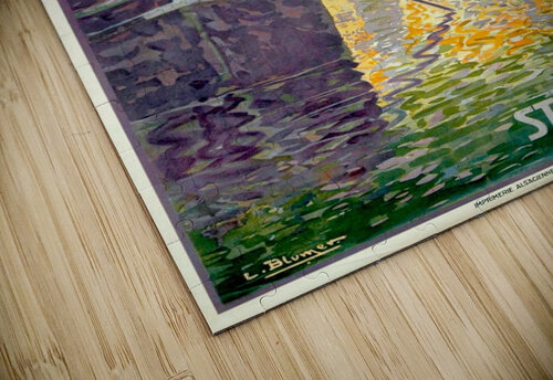 Strasbourg travel poster in 1930 VINTAGE POSTER puzzle