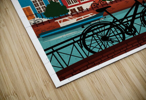 Amsterdam Netherlands Art Print travel poster VINTAGE POSTER puzzle