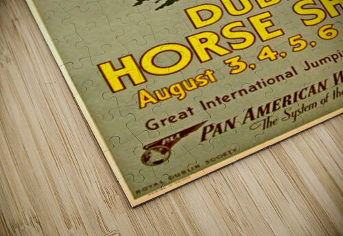 Pan Am Airlines to Dublin Horse show original vintage poster VINTAGE POSTER puzzle