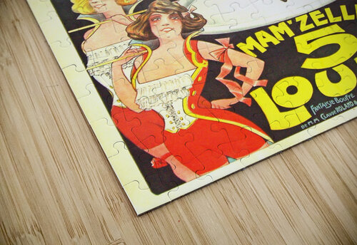Parisiana Mamzelle Louis V vintage poster VINTAGE POSTER puzzle