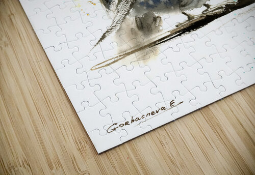 Little owl on a branch Eugenia Gorbacheva puzzle