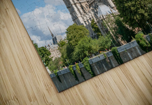 Notre Dame de Paris against blue sky Philippe Lejeanvre puzzle