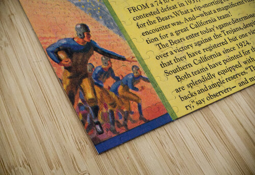 1932 Cal Bears vs. USC Trojans Football Art Row One Brand puzzle