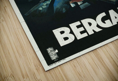 Bergamo Art Deco Vintage Italian Travel Poster VINTAGE POSTER puzzle