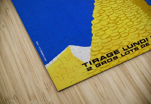 Loterie Nationale original vintage poster ski winter sport VINTAGE POSTER puzzle