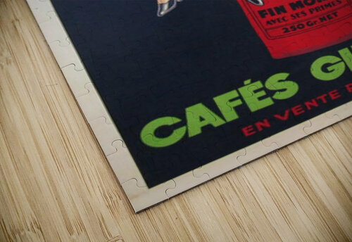 Cafes Gilbert original vintage food poster from France VINTAGE POSTER puzzle