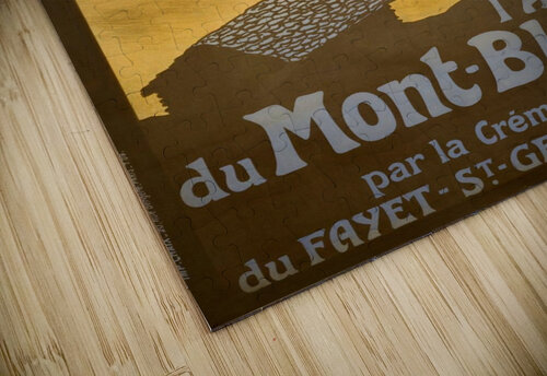 French Vintage Ski Poster for Mont-Blanc VINTAGE POSTER puzzle
