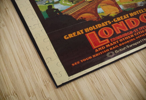 London vintage travel poster for British Railways VINTAGE POSTER puzzle