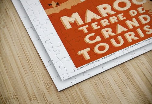 Morocco vintage travel poster VINTAGE POSTER puzzle