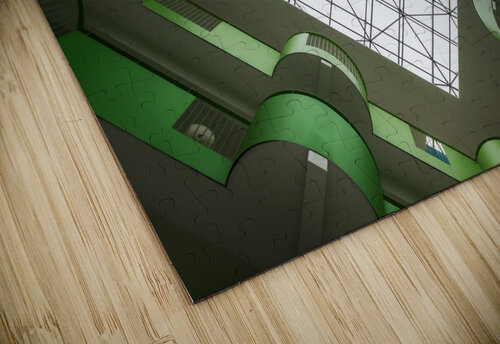 Modern building green atrium directly below view Philippe Lejeanvre puzzle