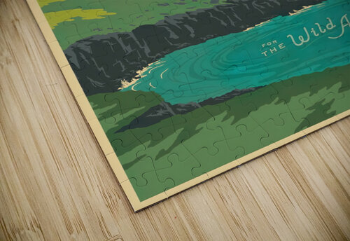 Kinsale Wild Atlantic Way vintage travel poster VINTAGE POSTER puzzle
