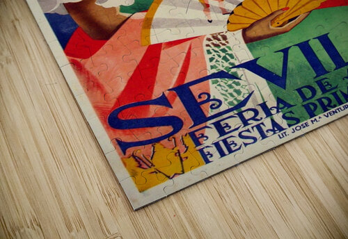 Sevilla vintage travel poster VINTAGE POSTER puzzle