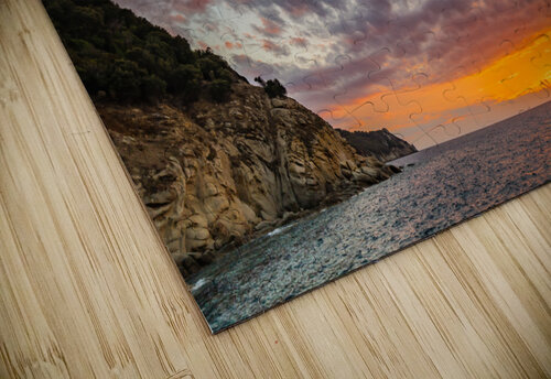 Scenic coastal sunset on island of Elba Tuscany Vivida Photo PC puzzle