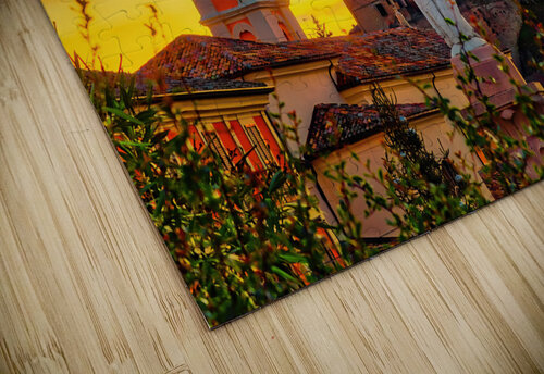  sunset on Italian medieval village Vivida Photo PC puzzle