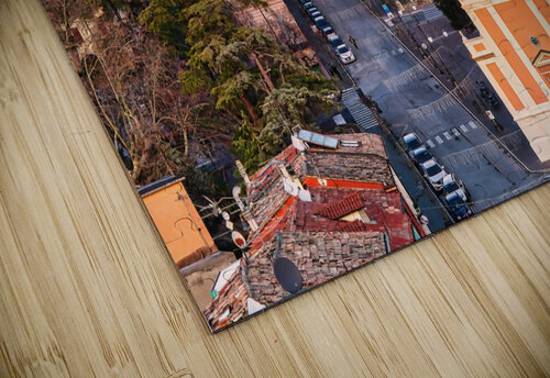 sunset on Italian medieval village  Vivida Photo PC puzzle