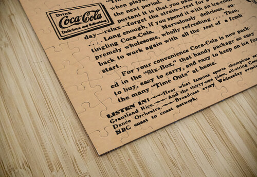 1954 Coke Football Ad Row One Brand puzzle