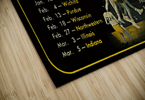 1955 Iowa Hawkeyes Basketball Schedule Art Row One Brand puzzle