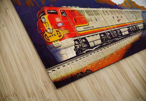 Santa Fe Vintage Railway poster VINTAGE POSTER puzzle