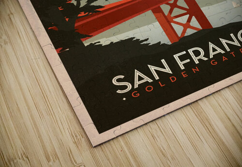 San Francisco Golden Gate Bridge vintage poster VINTAGE POSTER puzzle