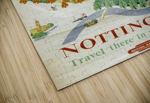 Nottingham vintage travel poster for British Railways VINTAGE POSTER puzzle