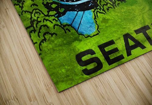 Retro Seattle Kingdome Art Row One Brand puzzle