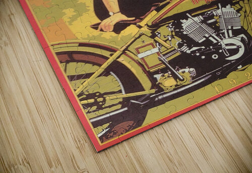 1929 Harley Davidson Shifting into Popularity VINTAGE POSTER puzzle