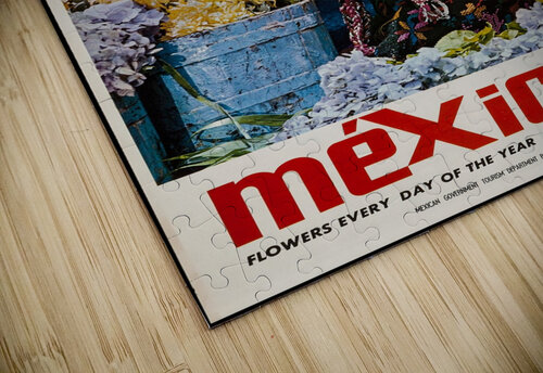 Mexico Flowers every day of the year VINTAGE POSTER puzzle