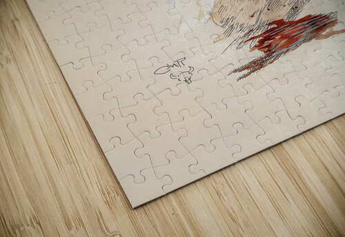 Charles Russell - Bucking Horse And Cowgirl Carpenter puzzle