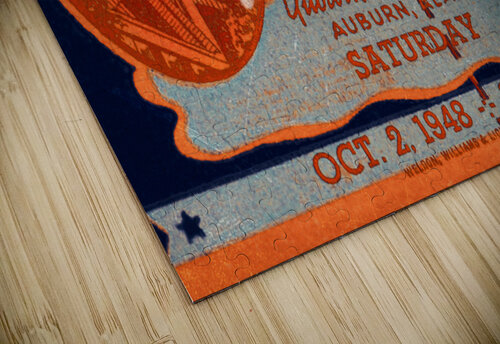 1948 Auburn Football Ticket Stub Remix Art Row One Brand puzzle