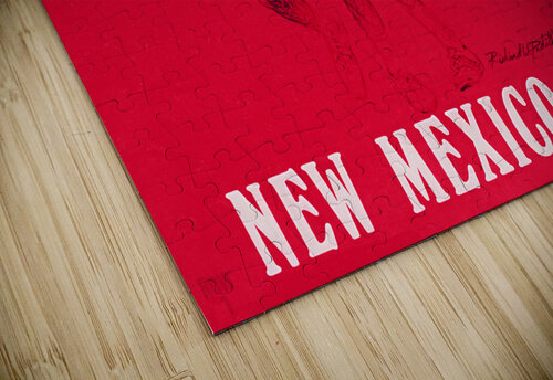 1971 Richard W. Padilla New Mexico Basketball Art Row One Brand puzzle
