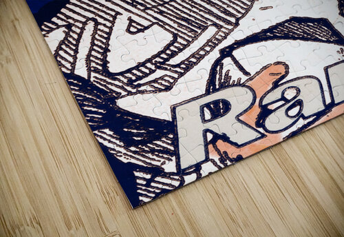 Vintage LA Rams Ticket Remix Art Row One Brand puzzle