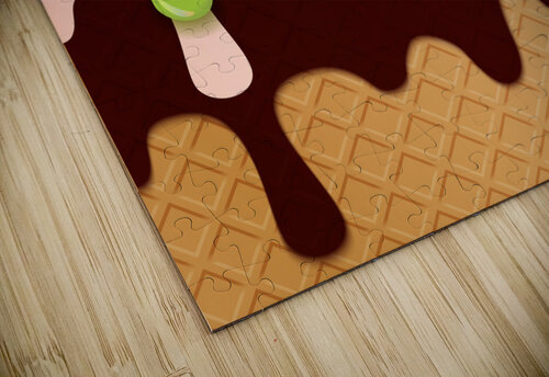 Red Purple Creamy Waffle Art rizu_designs puzzle